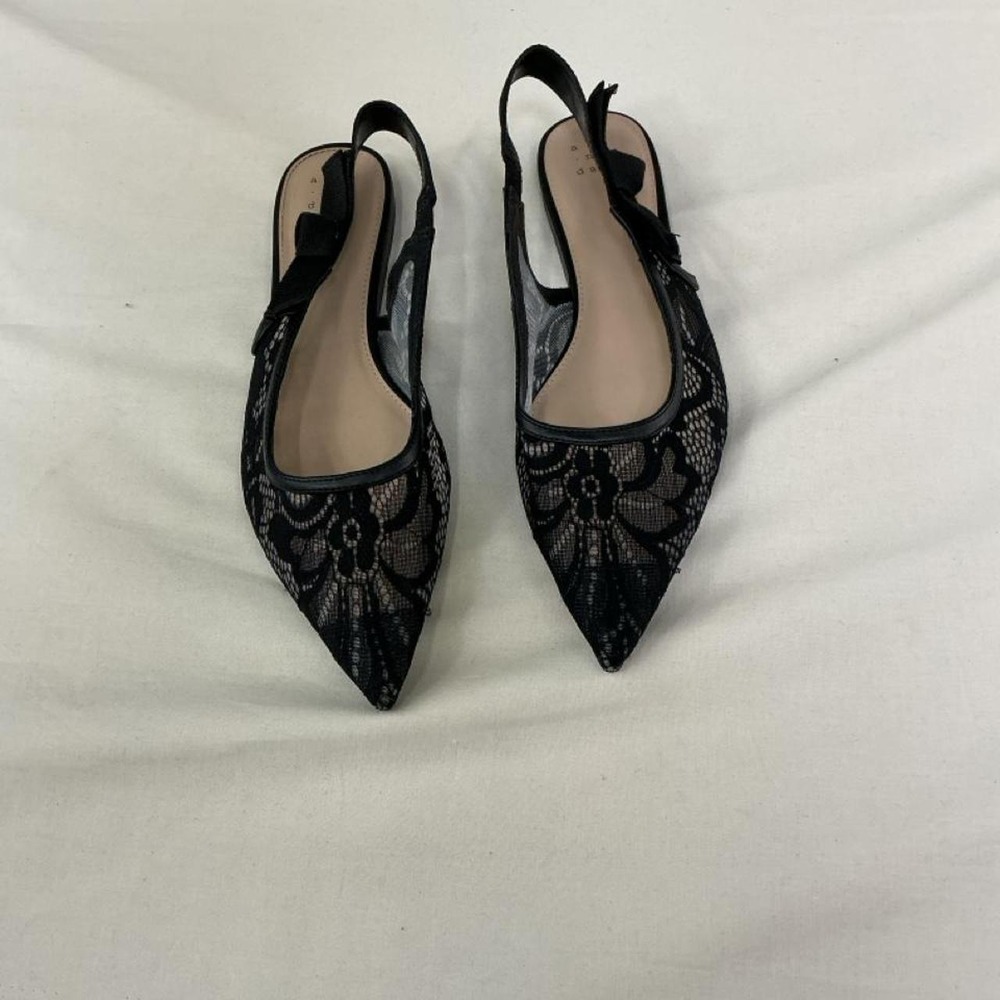 Elegant black lace slingback flats from A New Day